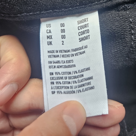 AMERICAN EAGLE Black Knit Jegging Cotton Blend Low Rise 00 SHORT NWT AE - Picture 9 of 9